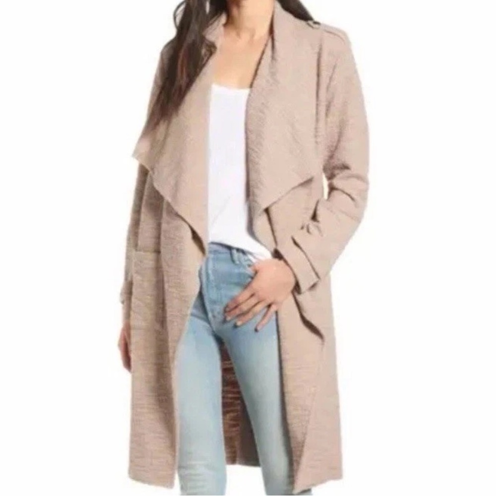 BB Dakota Steve Madden Size S Open Cardigan Duster Blush Pink Quilted  casual